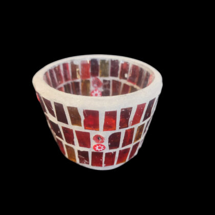 Mosaic Tealight, Red & murano millefiori 2