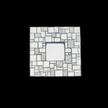 Small Mosaic Mirror Silver