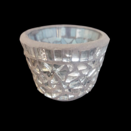 Mosaic Tealight, Silver mirror