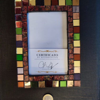 Small Photo Frame Copper and Multicolour