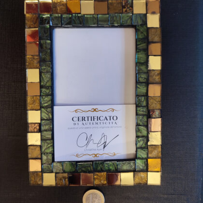 Small Photo Frame Gold and Green