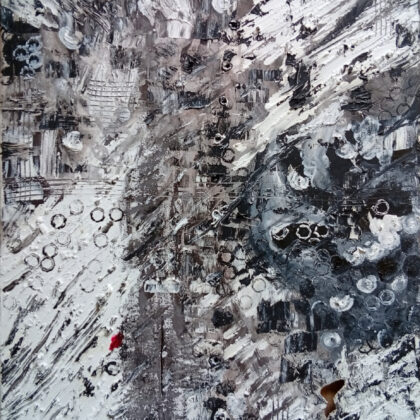 Cityscape 1<br>50 x 70 cm, oil and plaster on canvas