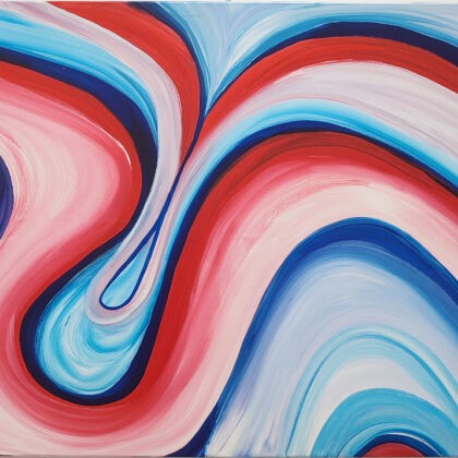 Fluire<br>100 x 70 cm, enamel on canvas