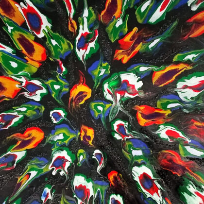 In the Beginning<br>70x100 cm, Acrylic and black quartzite on canvas