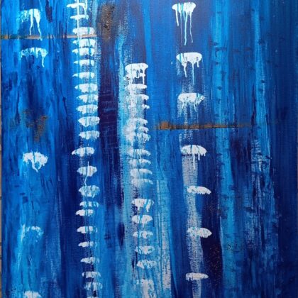 From The Deep<br>80x120cm, enamel on canvas