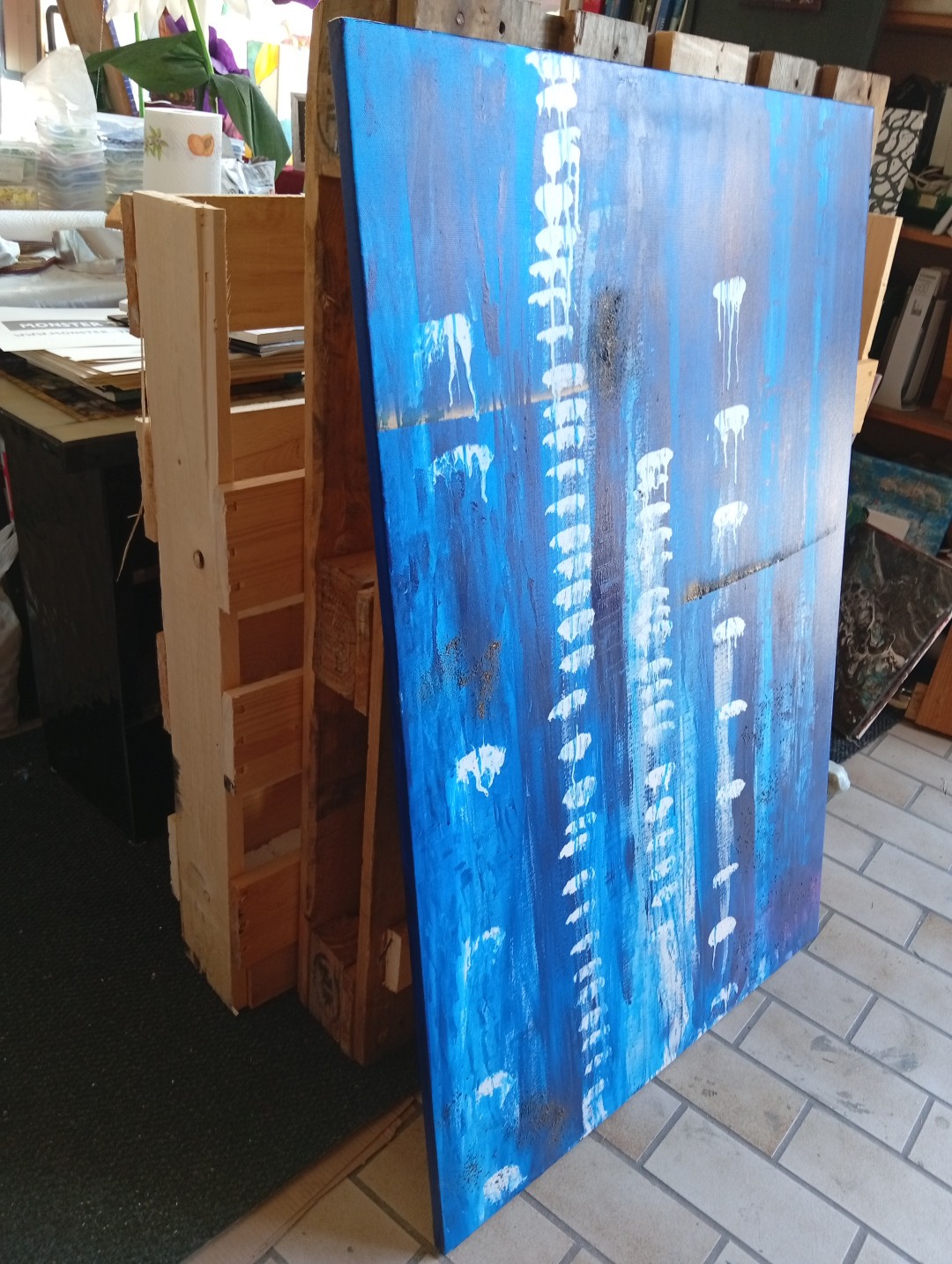 From The Deep<br>80x120cm, enamel on canvas - Image 10