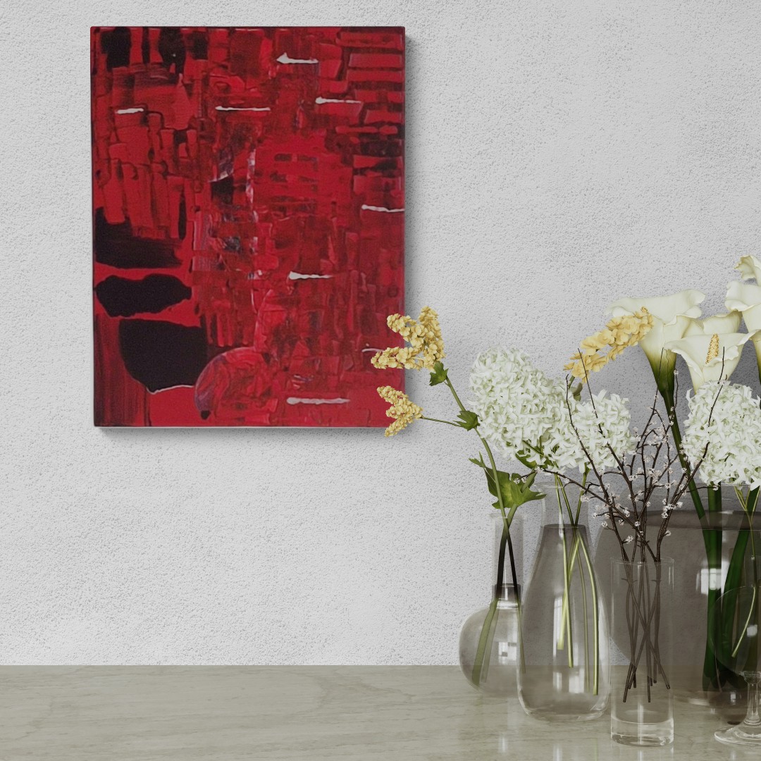 Emergent Structure III: Configuration<br>40x50cm, enamel on canvas - Image 3