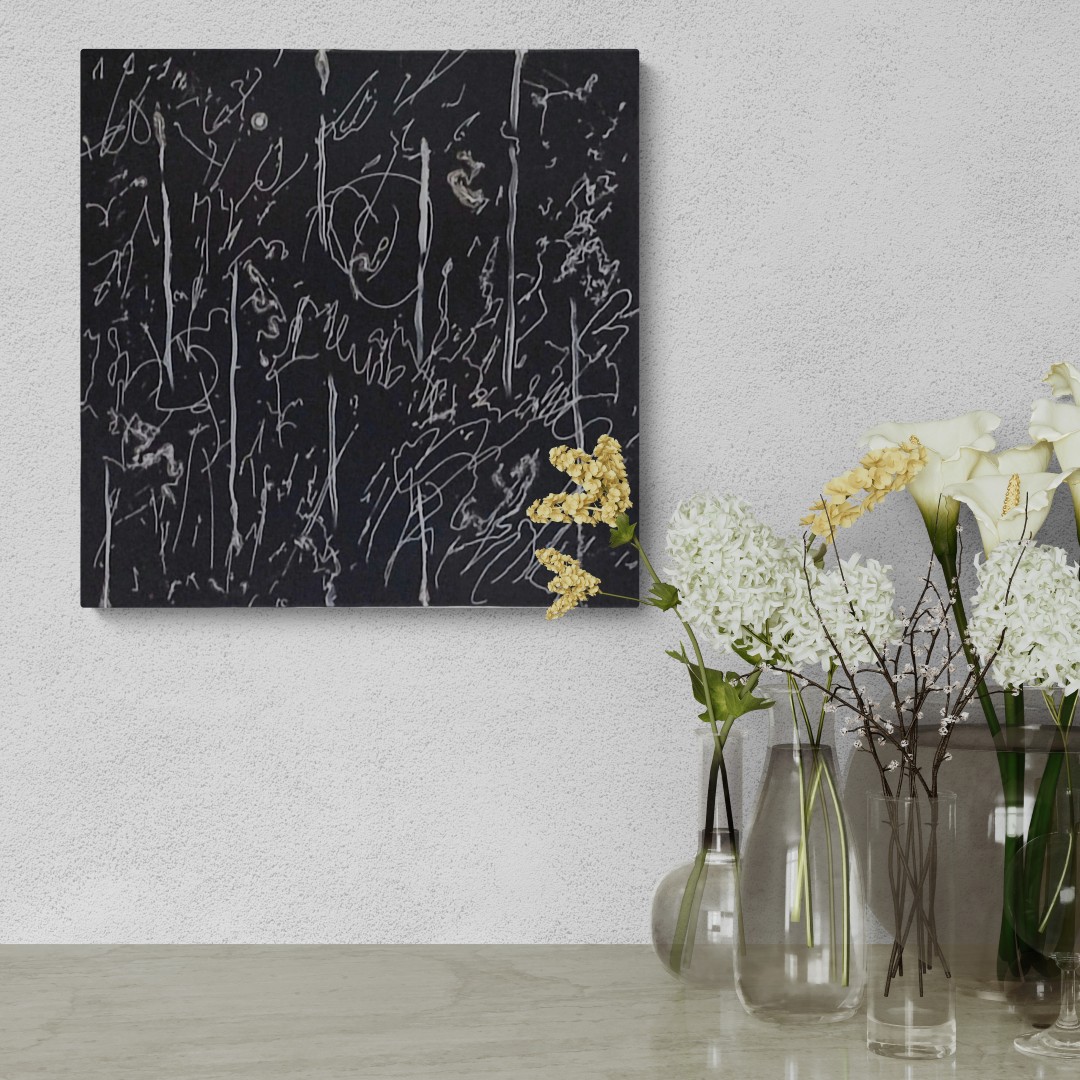 Emergent Structure I: Signal<br>50x50cm, enamel on canvas - Image 3