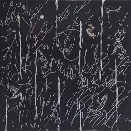 Emergent Structure I: Signal<br>50x50cm, enamel on canvas