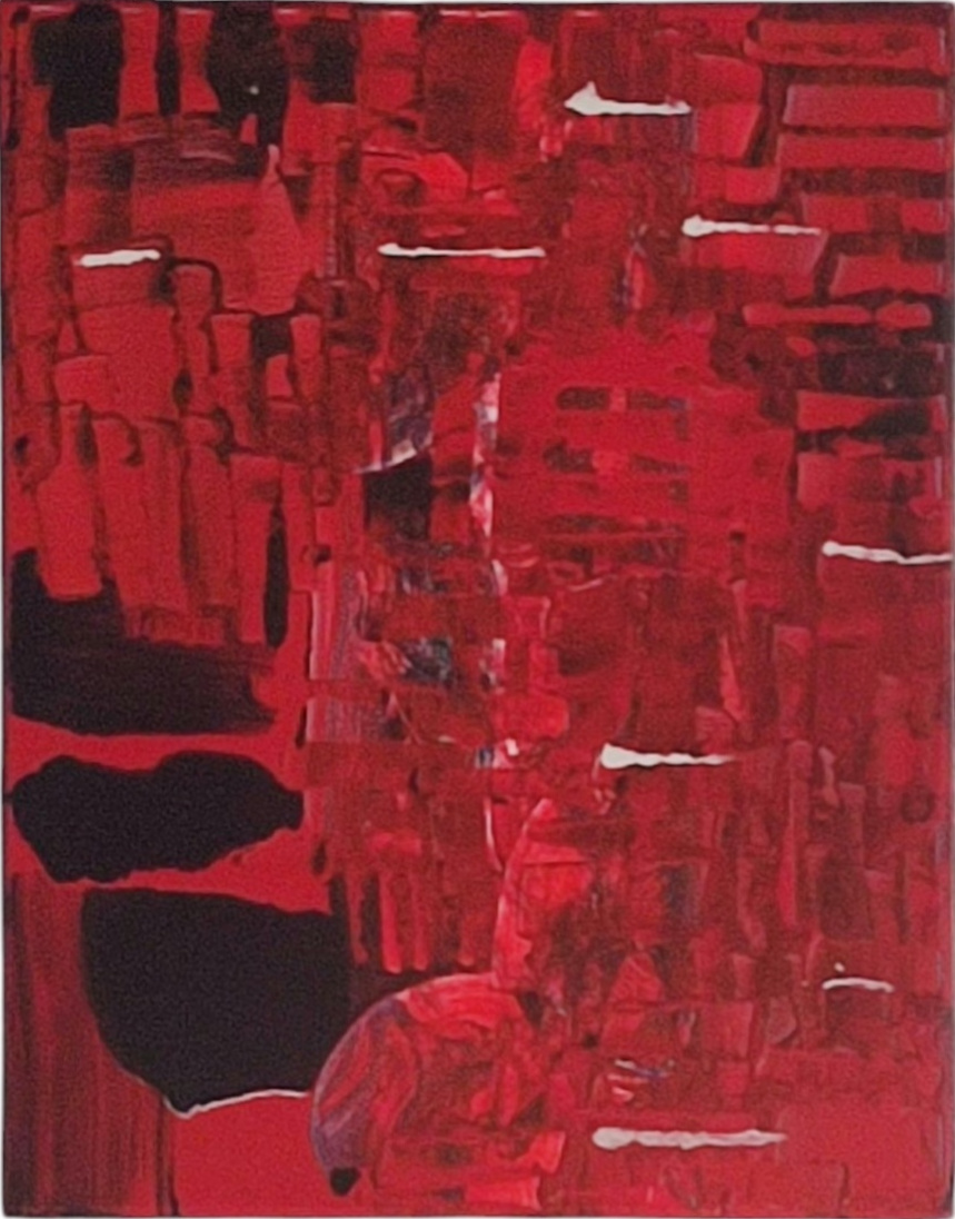 Emergent Structure III: Configuration<br>40x50cm, enamel on canvas