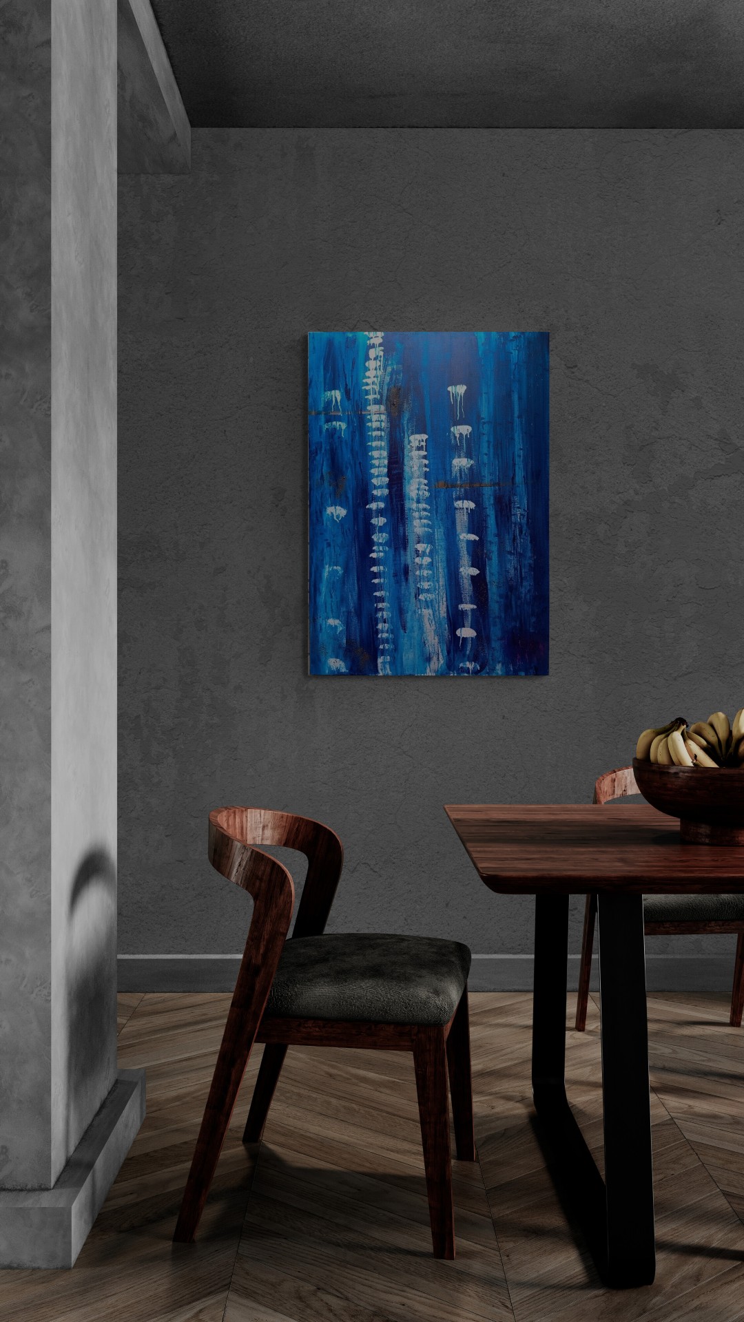 From The Deep<br>80x120cm, enamel on canvas - Image 5